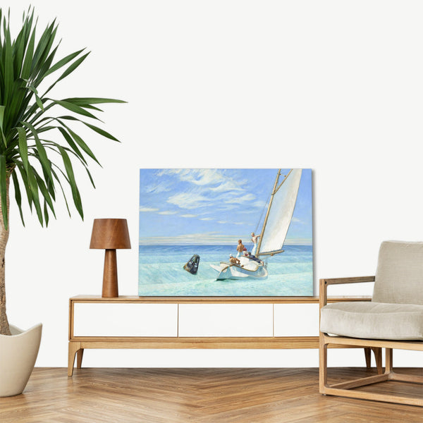 Quadro Stampa su Tela con Telaio in Legno Edward Hopper - Terra Swell