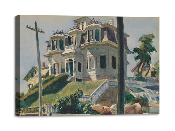 Quadro Stampa su Tela con Telaio in Legno Edward Hopper - Haskell’s House