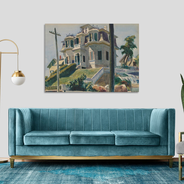 Quadro Stampa su Tela con Telaio in Legno Edward Hopper - Haskell’s House