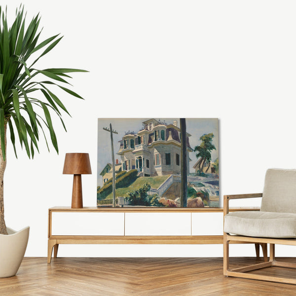 Quadro Stampa su Tela con Telaio in Legno Edward Hopper - Haskell’s House