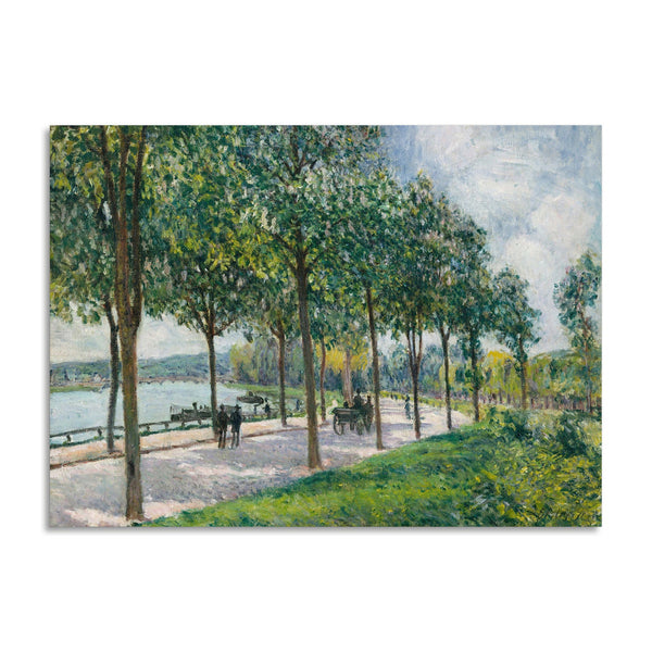 Quadro Stampa su Tela con Telaio in Legno Alfred Sisley - Alley of Chestnut Trees