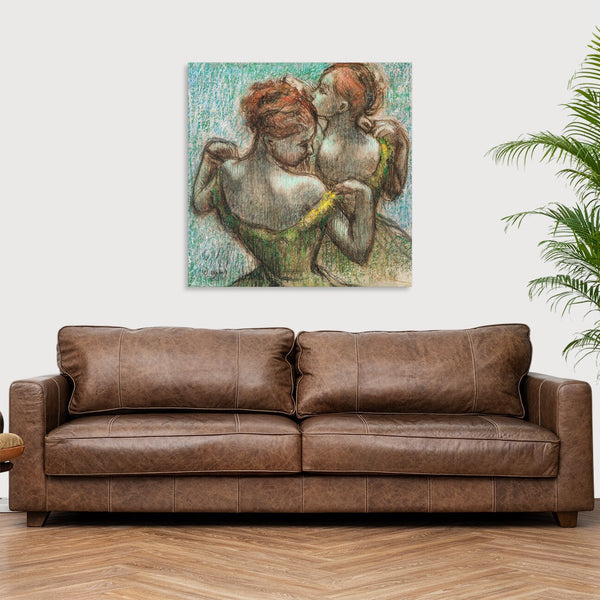 Quadro Stampa su Tela con Telaio in Legno Edgar Degas - Two Dancers