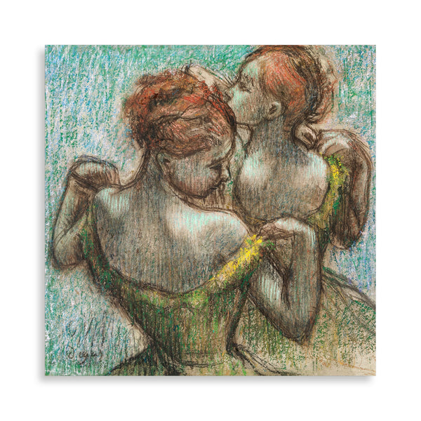 Quadro Stampa su Tela con Telaio in Legno Edgar Degas - Two Dancers