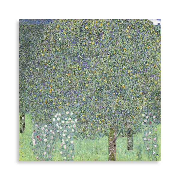 Quadro Stampa su Tela con Telaio in Legno Gustav Klimt - Roses under the Trees