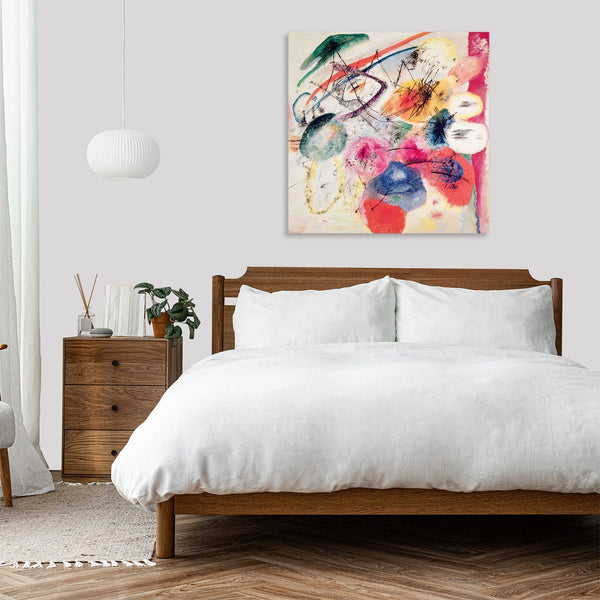 Quadro Stampa su Tela con Telaio in Legno Wassily Kandinsky - Black Lines