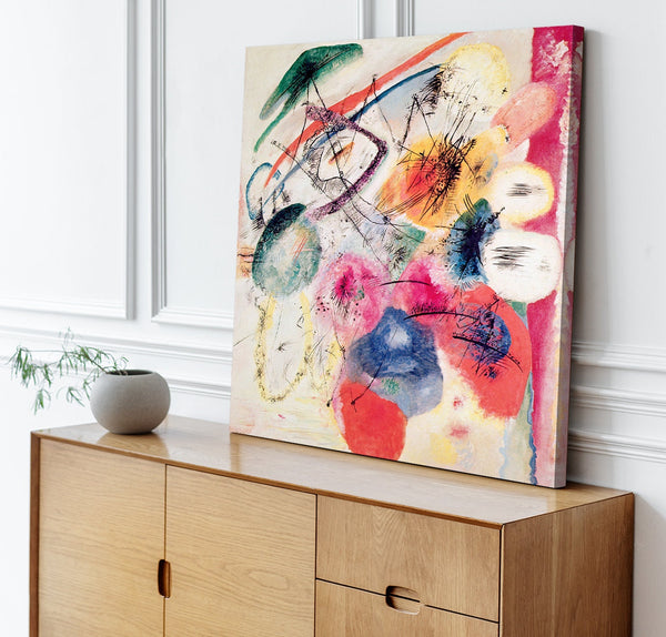Quadro Stampa su Tela con Telaio in Legno Wassily Kandinsky - Black Lines