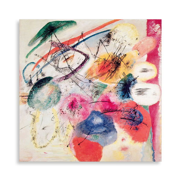 Quadro Stampa su Tela con Telaio in Legno Wassily Kandinsky - Black Lines