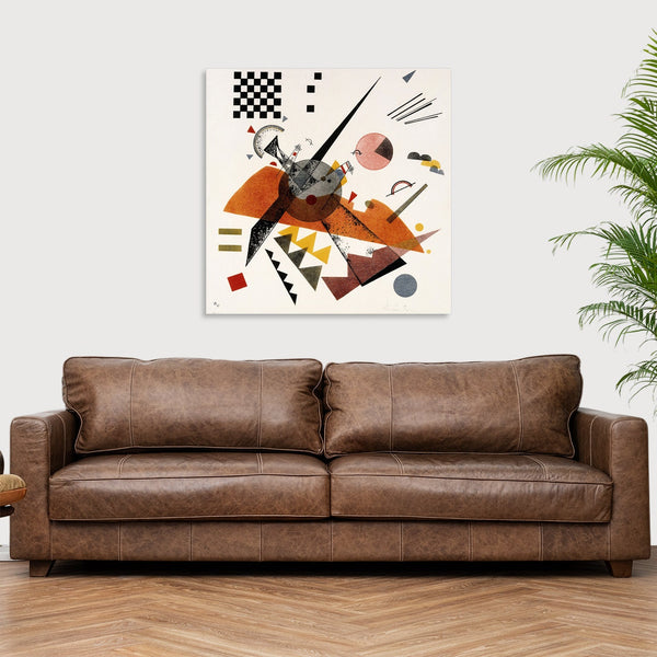 Quadro Stampa su Tela con Telaio in Legno Wassily Kandinsky - Orange