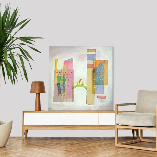 Quadro Stampa su Tela con Telaio in Legno Wassily Kandinsky - The Bridge