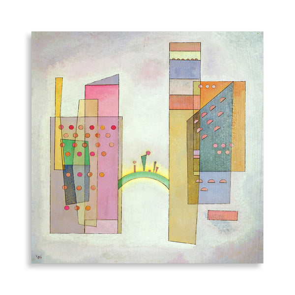 Quadro Stampa su Tela con Telaio in Legno Wassily Kandinsky - The Bridge