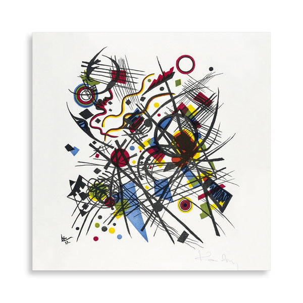 Quadro Stampa su Tela con Telaio in Legno Wassily Kandinsky - Untitled