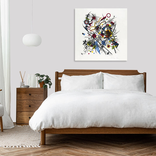 Quadro Stampa su Tela con Telaio in Legno Wassily Kandinsky - Untitled
