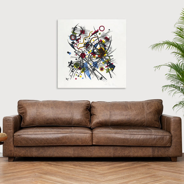 Quadro Stampa su Tela con Telaio in Legno Wassily Kandinsky - Untitled