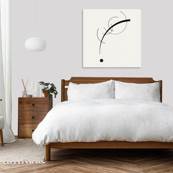 Quadro Stampa su Tela con Telaio in Legno Wassily Kandinsky - Accompanying Sound of Geometric Curves