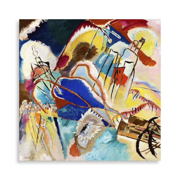 Quadro Stampa su Tela con Telaio in Legno Wassily Kandinsky - Improvisation No. 30
