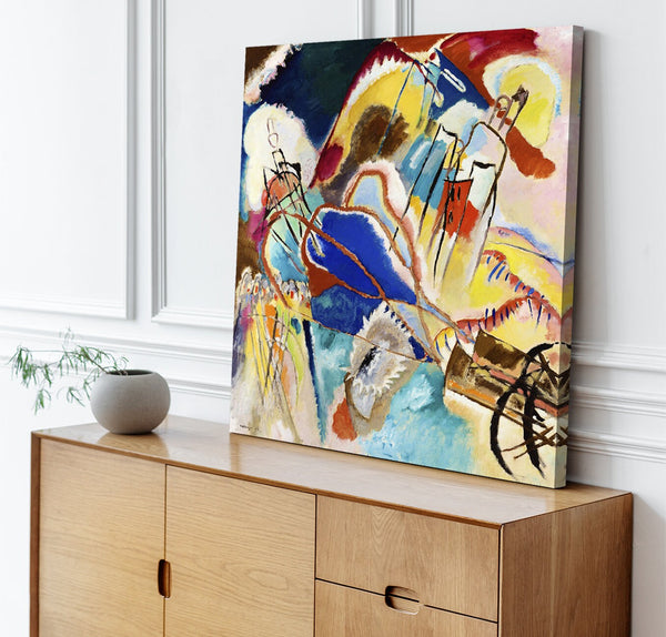 Quadro Stampa su Tela con Telaio in Legno Wassily Kandinsky - Improvisation No. 30