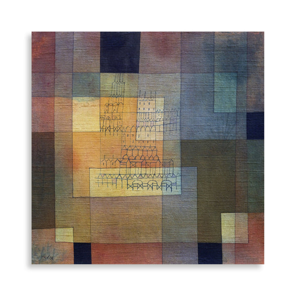 Quadro Stampa su Tela con Telaio in Legno Paul Klee - Polyphonic Architecture