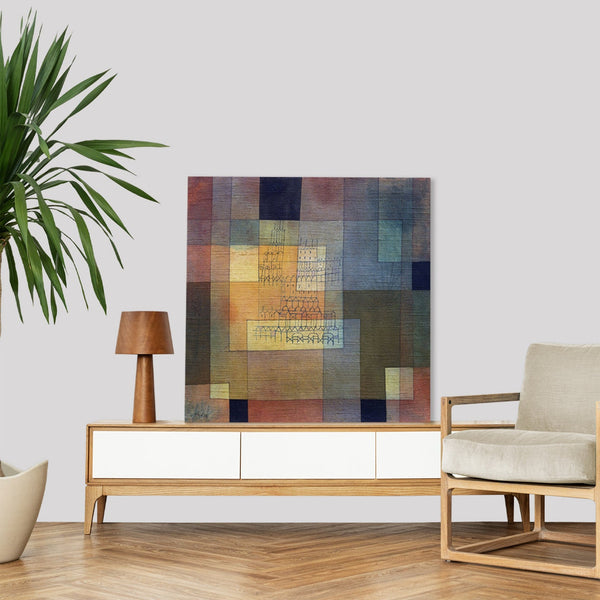 Quadro Stampa su Tela con Telaio in Legno Paul Klee - Polyphonic Architecture