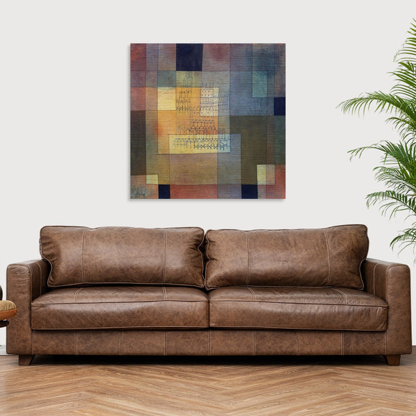 Quadro Stampa su Tela con Telaio in Legno Paul Klee - Polyphonic Architecture