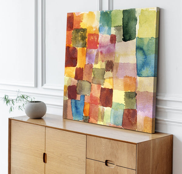 Quadro Stampa su Tela con Telaio in Legno Paul Klee - Untitled