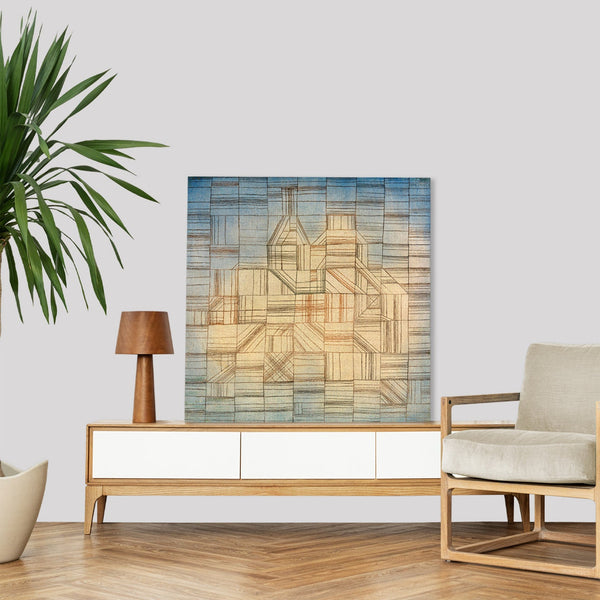 Quadro Stampa su Tela con Telaio in Legno Paul Klee - Variations
