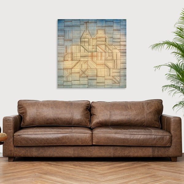 Quadro Stampa su Tela con Telaio in Legno Paul Klee - Variations