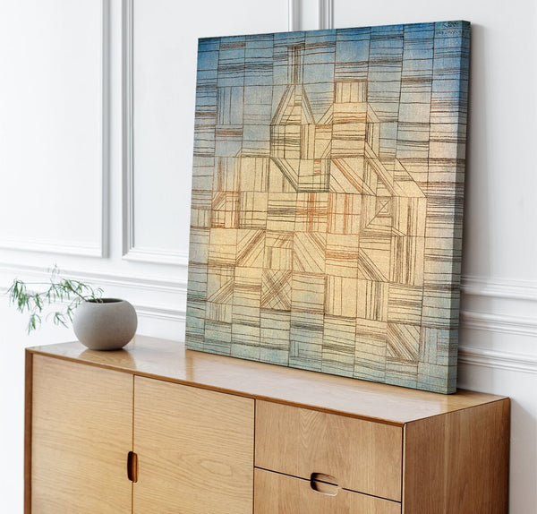 Quadro Stampa su Tela con Telaio in Legno Paul Klee - Variations