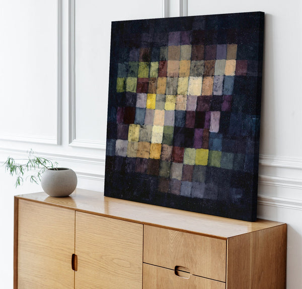 Quadro Stampa su Tela con Telaio in Legno Paul Klee - Old sound