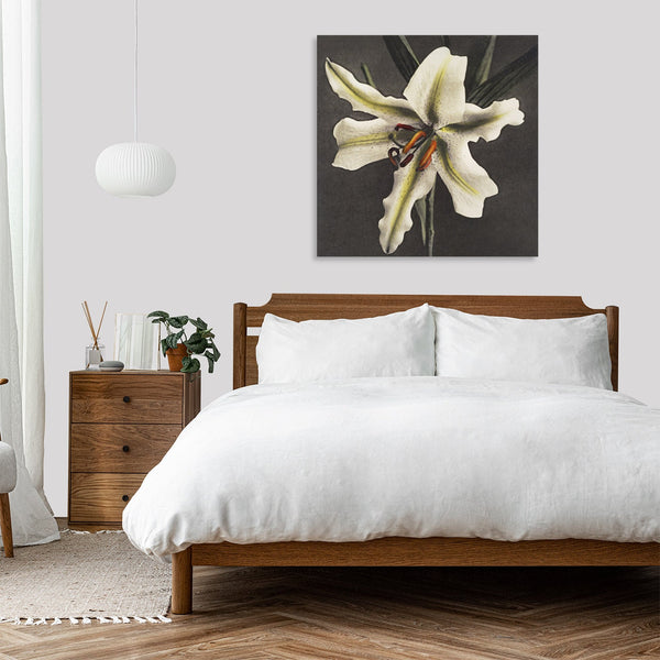 Quadro Stampa su Tela con Telaio in Legno Kazumasa Ogawa - Lily