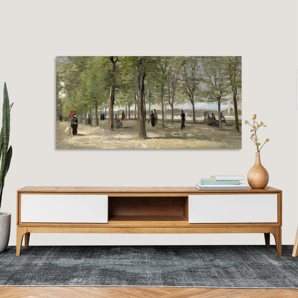 Quadro Stampa su Tela con Telaio in Legno Vincent van Gogh - Terrace in the Luxembourg Gardens