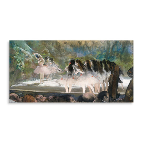 Quadro Stampa su Tela con Telaio in Legno Edgar Degas - Ballet at the Paris Opéra