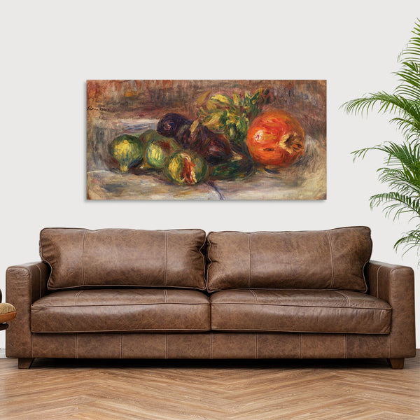 Quadro Stampa su Tela con Telaio in Legno Pierre-Auguste Renoir - Pomegranate and Figs