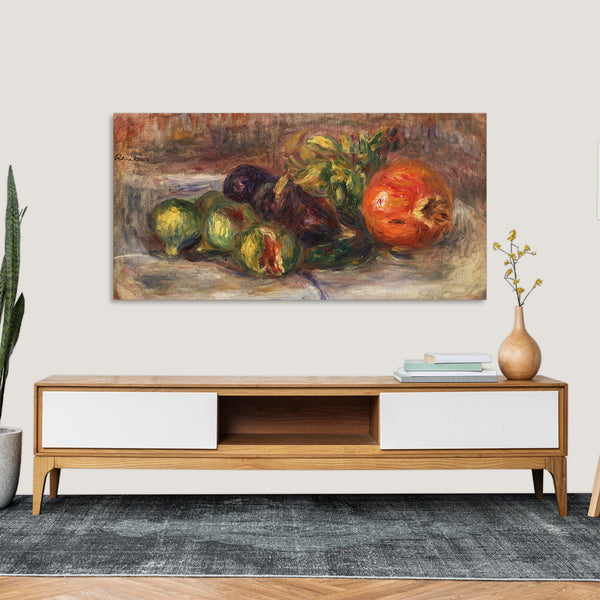 Quadro Stampa su Tela con Telaio in Legno Pierre-Auguste Renoir - Pomegranate and Figs