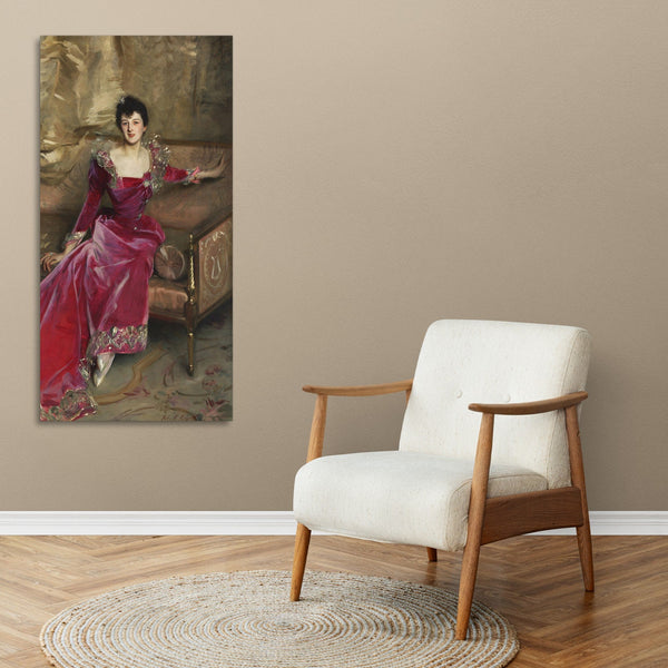 Quadro Stampa su Tela con Telaio in Legno John Singer Sargent - Mrs. Hugh Hammersley