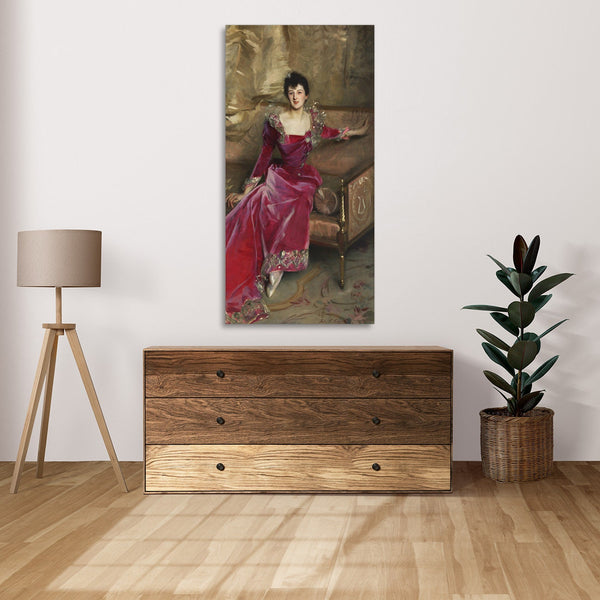 Quadro Stampa su Tela con Telaio in Legno John Singer Sargent - Mrs. Hugh Hammersley