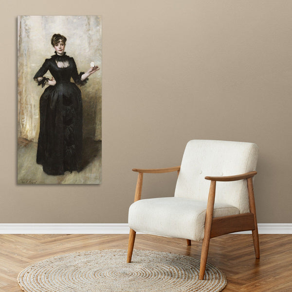 Quadro Stampa su Tela con Telaio in Legno John Singer Sargent - Lady with the Rose