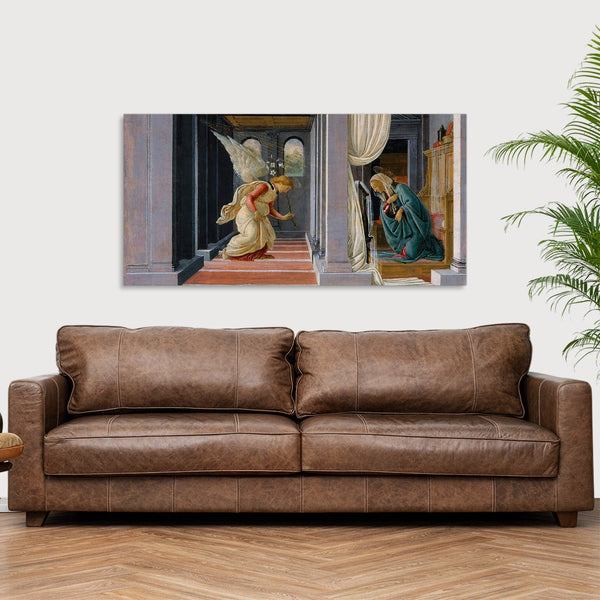 Quadro Stampa su Tela con Telaio in Legno Michelangelo Buonarroti - L’ Annunciazione