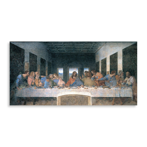 Quadro Stampa su Tela con Telaio in Legno Leonardo da Vinci - The Last Supper