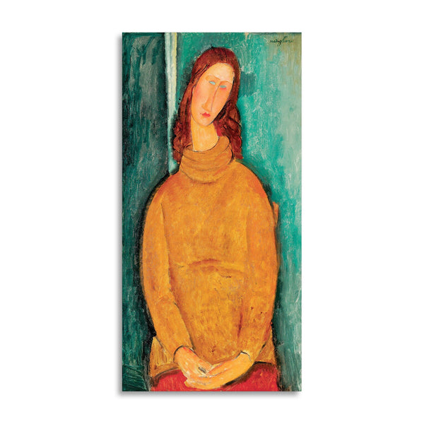 Quadro Stampa su Tela con Telaio in Legno Amedeo Modigliani - Portrait of Jeanne Hébuterne
