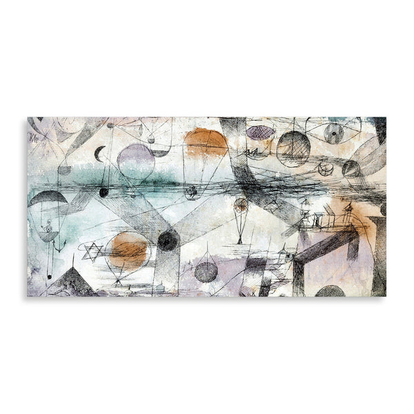 Quadro Stampa su Tela con Telaio in Legno Paul Klee - In the realm of air