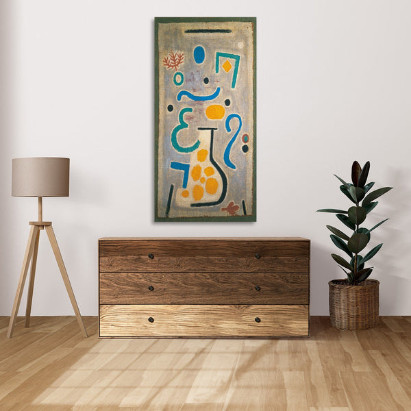 Quadro Stampa su Tela con Telaio in Legno Paul Klee - Die Vase