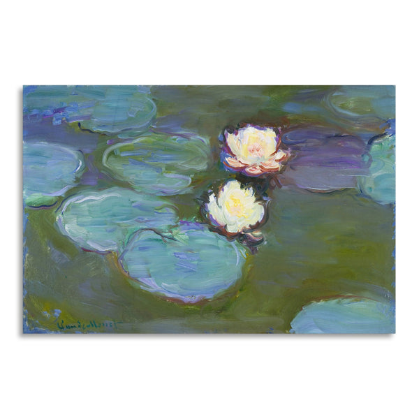 Quadro Stampa su Tela con Telaio in Legno Claude Monet - Nympheas