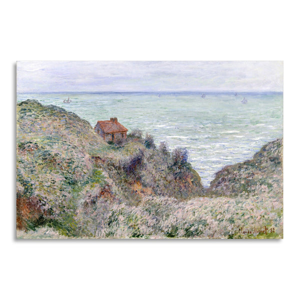 Quadro Stampa su Tela con Telaio in Legno Claude Monet - Cabin of the Customs Watch