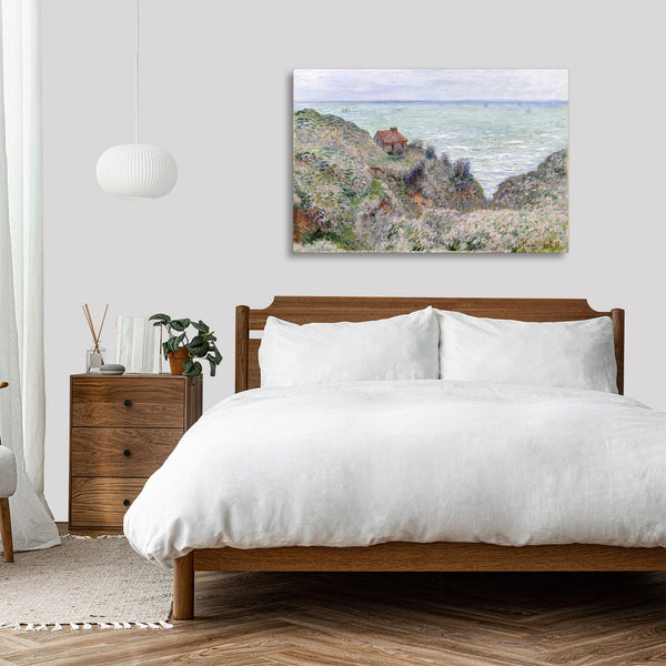 Quadro Stampa su Tela con Telaio in Legno Claude Monet - Cabin of the Customs Watch