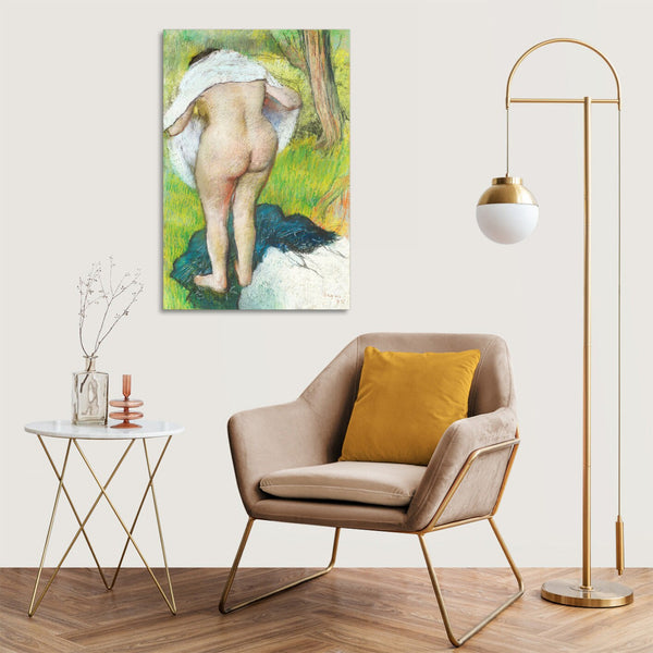 Quadro Stampa su Tela con Telaio in Legno Edgar Degas - Nude woman