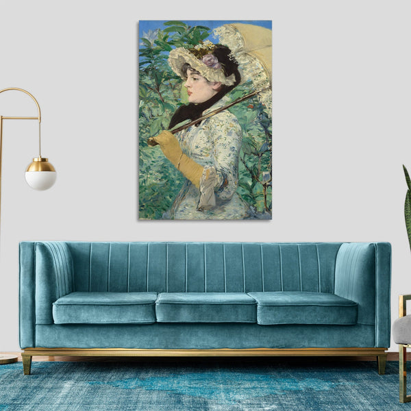 Quadro Stampa su Tela con Telaio in Legno Edouadr Manet - Jeanne Spring