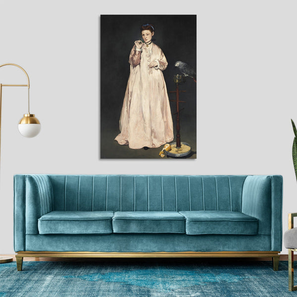 Quadro Stampa su Tela con Telaio in Legno Edouadr Manet - Young Lady