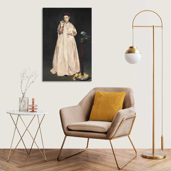 Quadro Stampa su Tela con Telaio in Legno Edouadr Manet - Young Lady