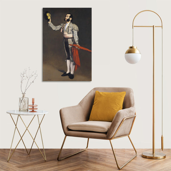 Quadro Stampa su Tela con Telaio in Legno Edouadr Manet - A Matador