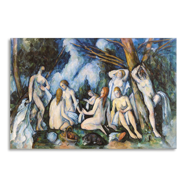 Quadro Stampa su Tela con Telaio in Legno Paul Cezanne - The Large Bathers